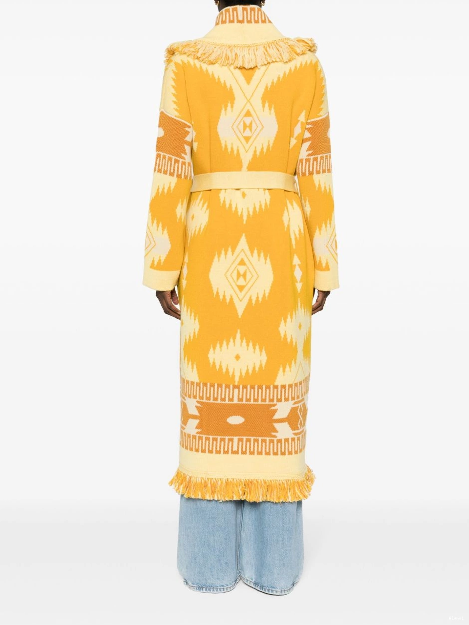 Affordable wool Alanui Women cardi-coat virgin Icon-jacquard 0730